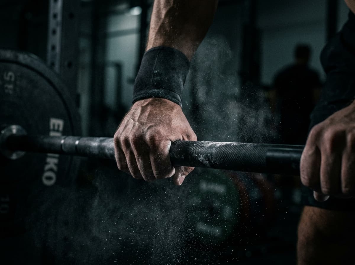 Athletic barbell detail